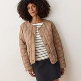 Marina Quilted Liner Jacket (Caramel)