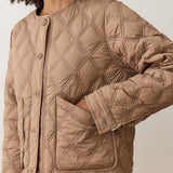Marina Quilted Liner Jacket (Caramel)