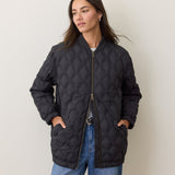 Marina Quilted Bomber (Black)