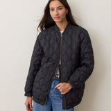 Marina Quilted Bomber (Black)