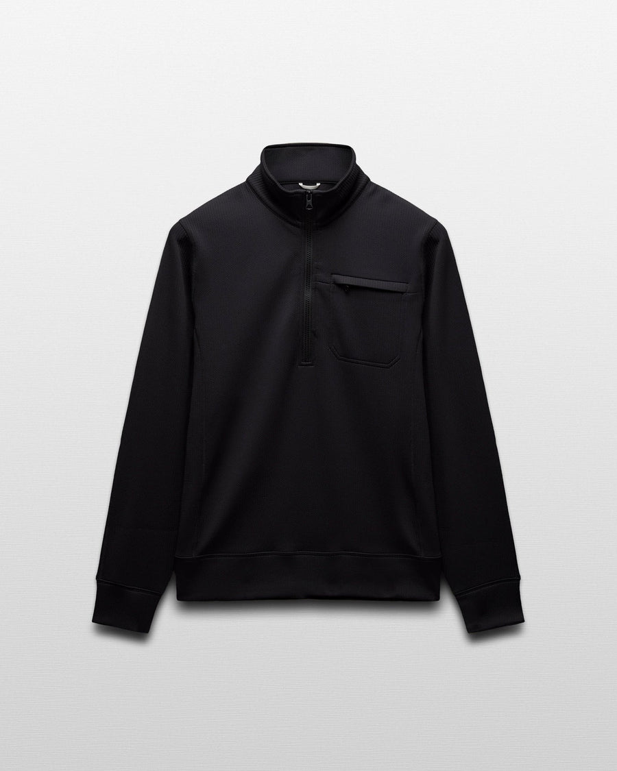 Double Knit Rally Quarter Zip (Black)