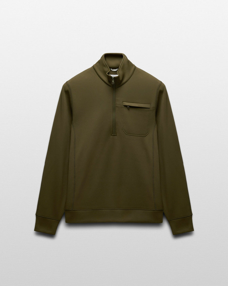 Double Knit Rally Quarter Zip (Olive)