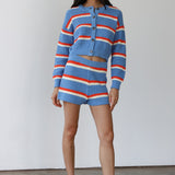 Fiona Shorts (Capri Blue Stripe)