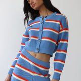 Fiona Shorts (Capri Blue Stripe)