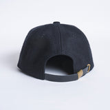 Wool Six Panel Strapback (Black)