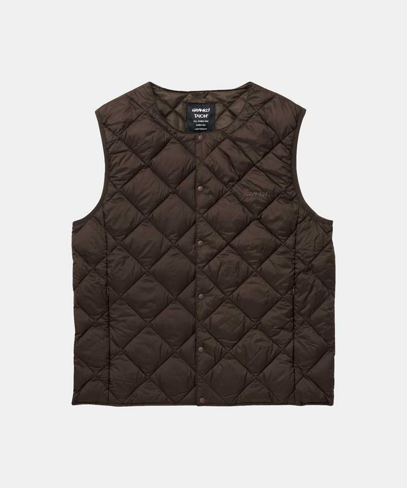 Inner Down Vest (Dark Brown)