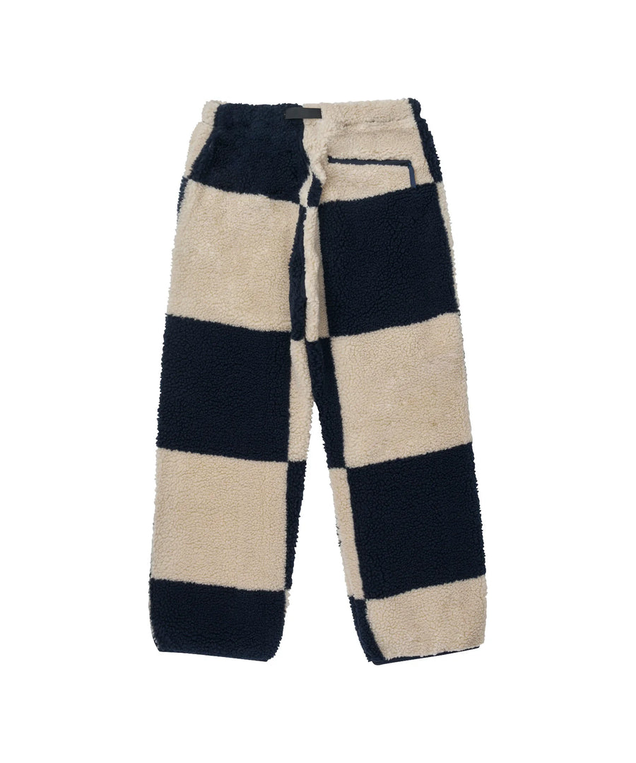 Checkered Sherpa Pant (Natural/Navy Check)