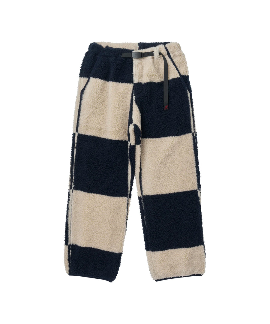 Checkered Sherpa Pant (Natural/Navy Check)