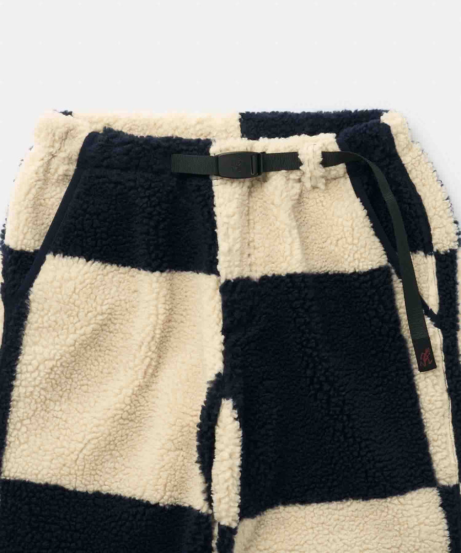 Checkered Sherpa Pant (Natural/Navy Check)