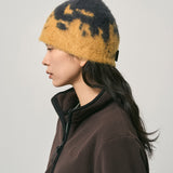 Mohair Splatter Beanie (Saffron)