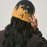 Mohair Splatter Beanie (Saffron)