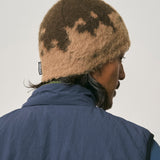 Mohair Splatter Beanie (Taupe)