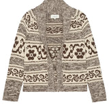 The Nordic Flower Lodge Cardigan (Marled Chestnut)