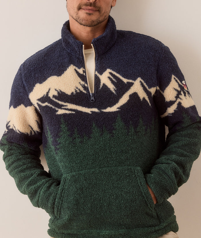 Archive Alpine Sherpa Pullover Mountain Scene The Stockist Shop
