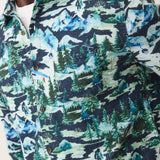 Fresh Tracks Stretch Selvage Shirt (Navy Ski Print)