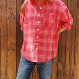 The Big Shirt Breezy Check (Red)