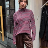The Stripe Jersey Turtleneck