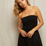 Kai Woven Strapless Dress (True Black)