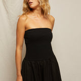 Kai Woven Strapless Dress (True Black)