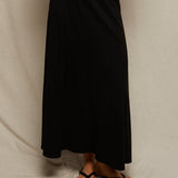 Liza Slub Jersey Skirt (True Black)