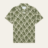 Lesley Flower Tile AOP SS Shirt (Vintage Green/Ivory)