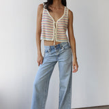 Mai Crochet Tie Tank (Creme)