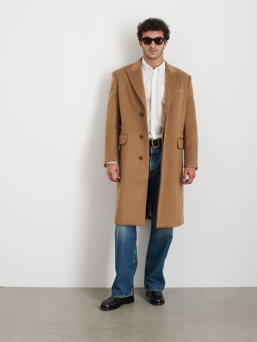 Abram Top Coat in Wool (Camel)