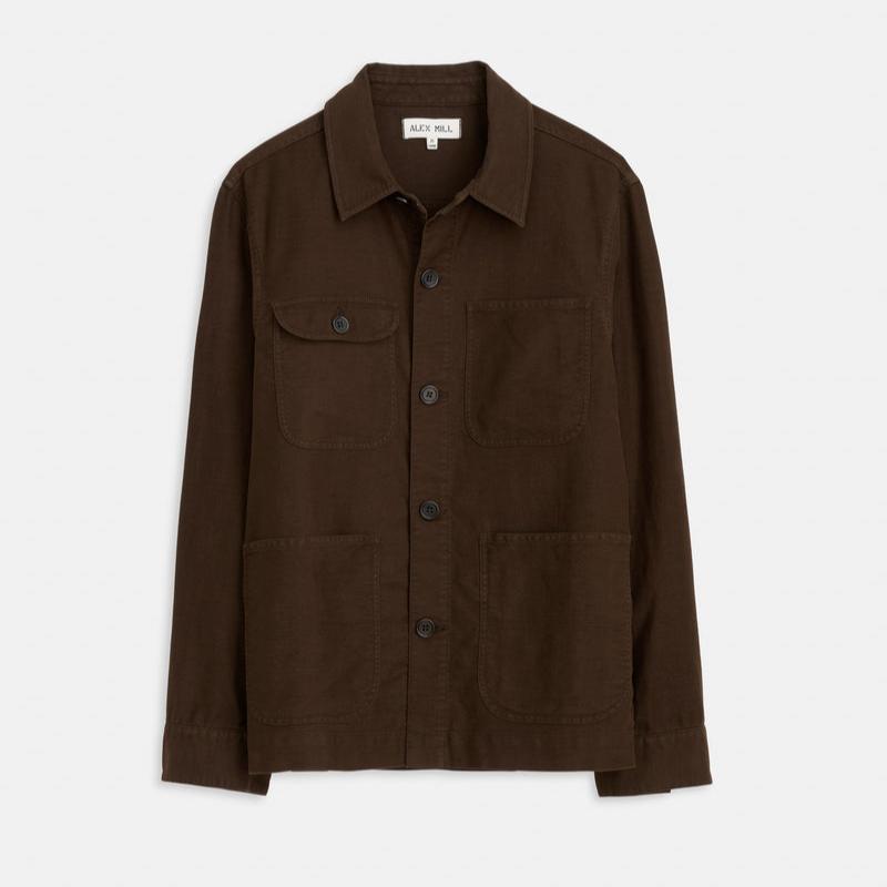 Work Jacket in Chamois (Espresso)