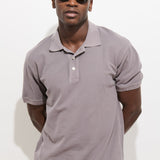 Garment Dyed Polo (Lavender Grey)