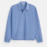 Garment Dyed Rugby Shirt (Deep Cornflower)