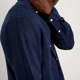 Mill Shirt in Linen (Navy)