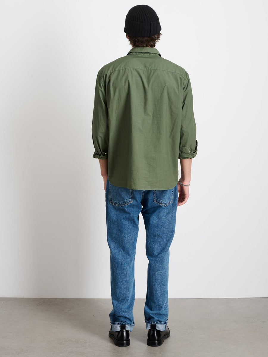 Leo Popover in Paper Cotton (Faded Olive)