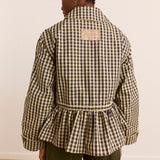 Myrtle Trench Coat (Navy/Gingham)