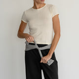 The Pointelle Baby Tee (Creme)
