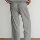 The Pointelle Simple Crop Pant (Heather Grey)