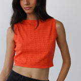 Nerissa Pointelle Tank (Poppy)