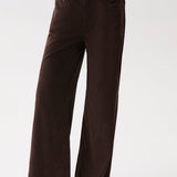Jadyn Mid Rise Palazzo (Brown/Corduroy)