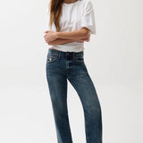 Lexi Mid Rise Bowed Straight Jean (Artisan)