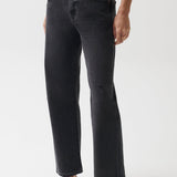 Lexi Mid Rise Bowed Straight Jean (Mercury)