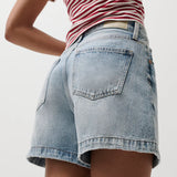 Saige Hi Rise Aline Short (French Riviera)