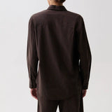 Mila Long Sleeve Button Down Wrap Top (Hot Toddy)