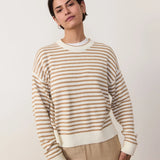 Suki Crewneck Sweater (Oak Stripe)