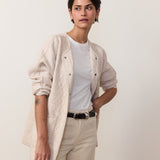 Corbet Quilted Liner Jacket (Warm Oatmeal)