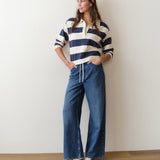 Ella Wide Leg Pant (Medium Wash)