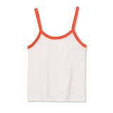 Cherry Sporty Ringer Tank (Ivory/Clementine)