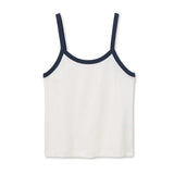 Cherry Sporty Ringer Tank (Bright Ivory/Navy)