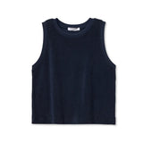 Esther Loop Terry Mock Neck Tank (Navy)