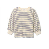 Roxy Stripe Boxy Sweatshirt (Cobalt/Sugar Stripe)
