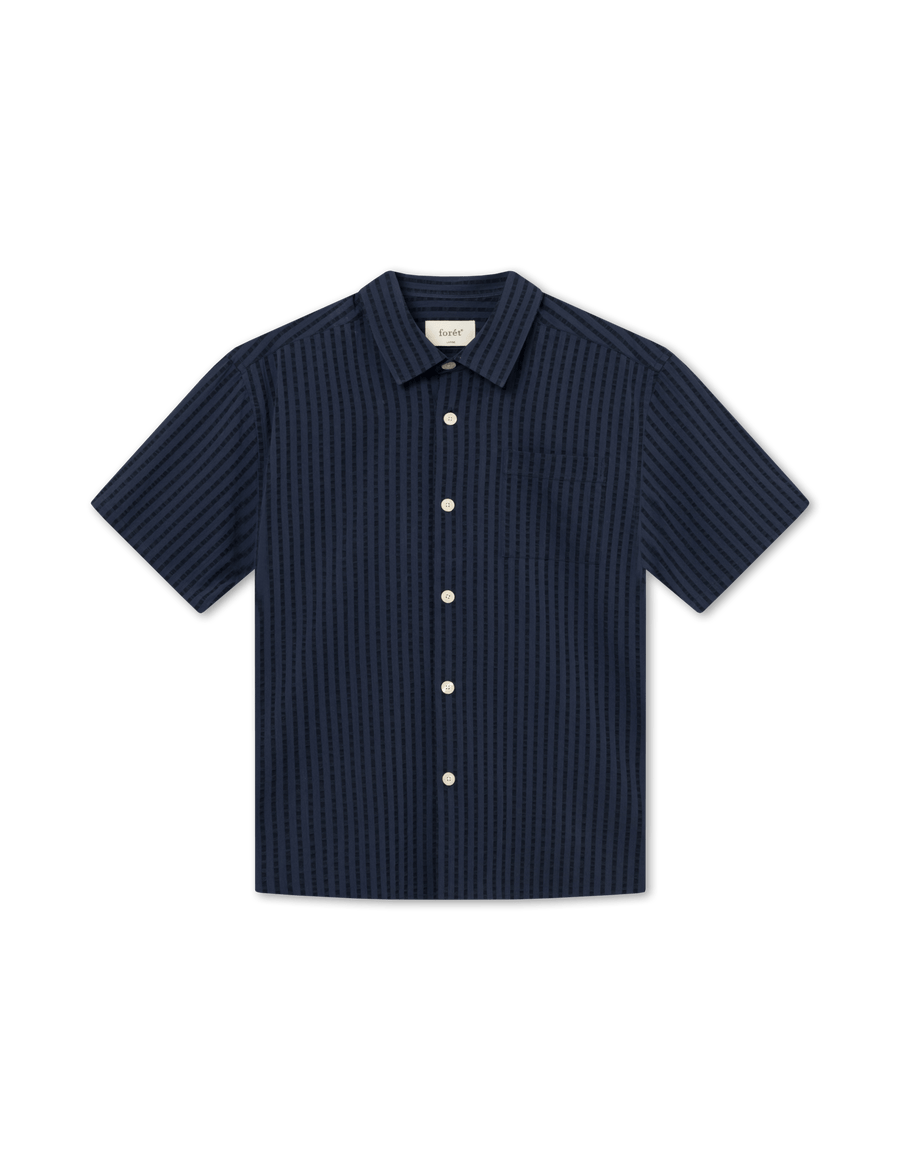 Vole Seersucker SS Shirt (Navy)