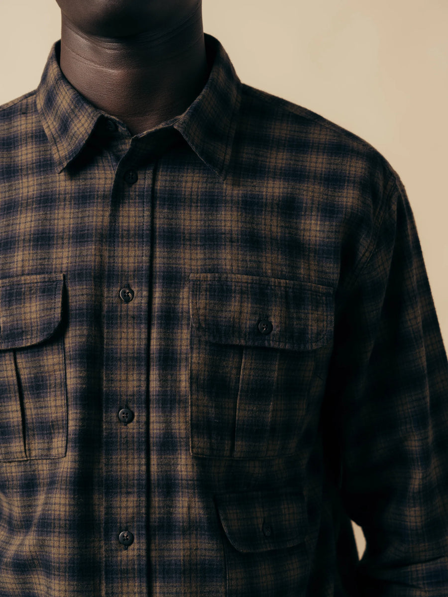 Kinnaird Shirt (Charcoal/Khaki Check)